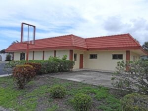 Front exterior of the 3,220 SF office building for sale at 2261 Sarno Road, Melbourne, FL.
